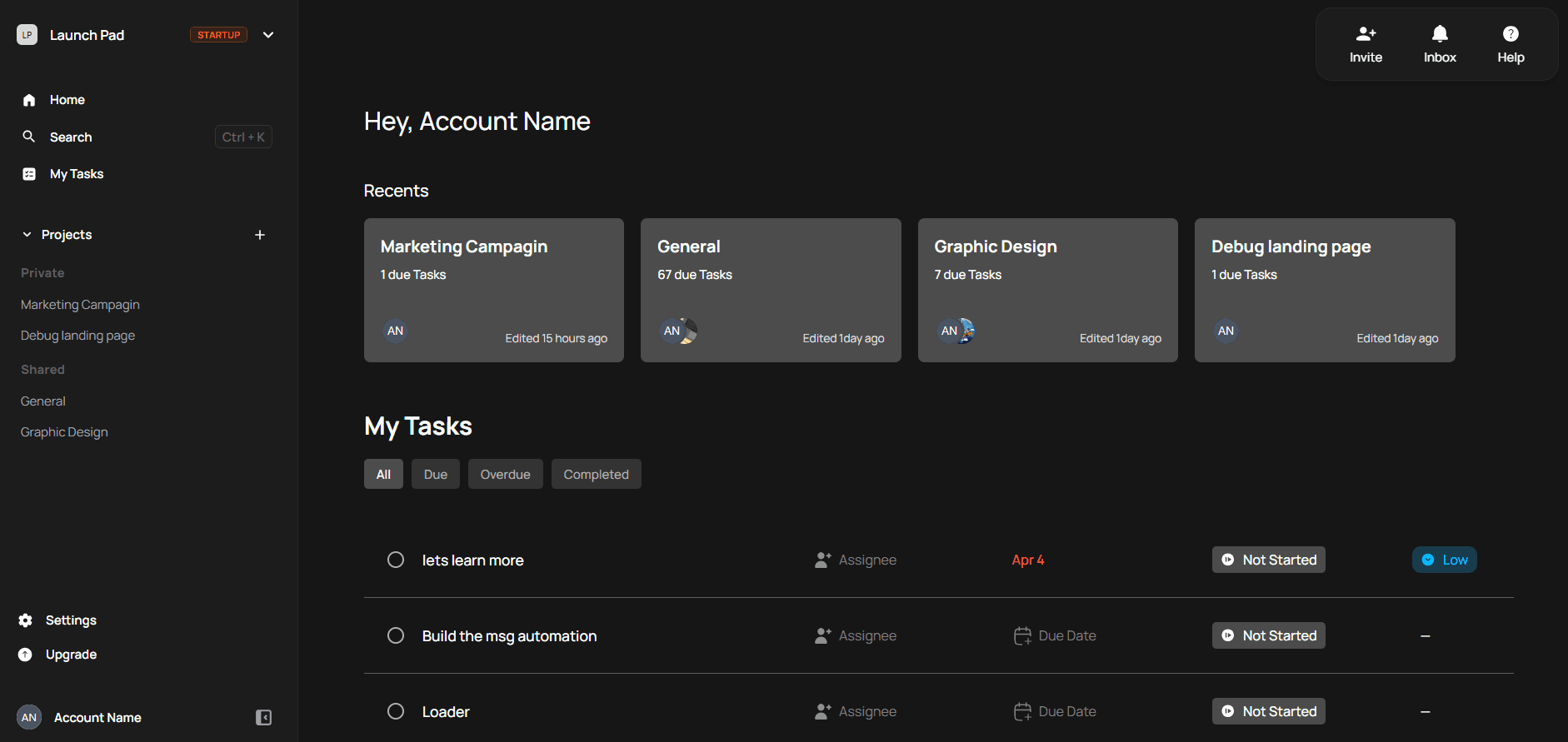 Woable Dashboard
